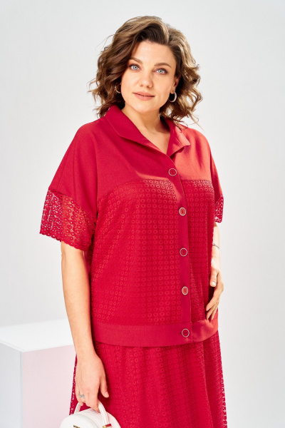 Жакет, юбка Romanovich Style 2-2904 красный - фото 13