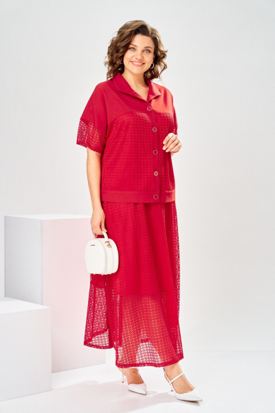 Жакет, юбка Romanovich Style 2-2904 красный - фото 9