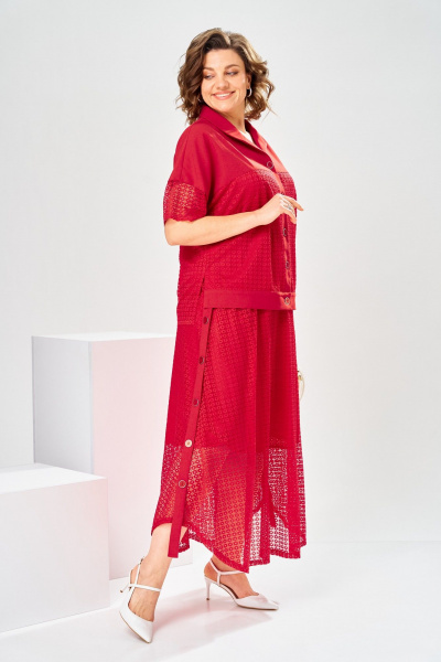 Жакет, юбка Romanovich Style 2-2904 красный - фото 4