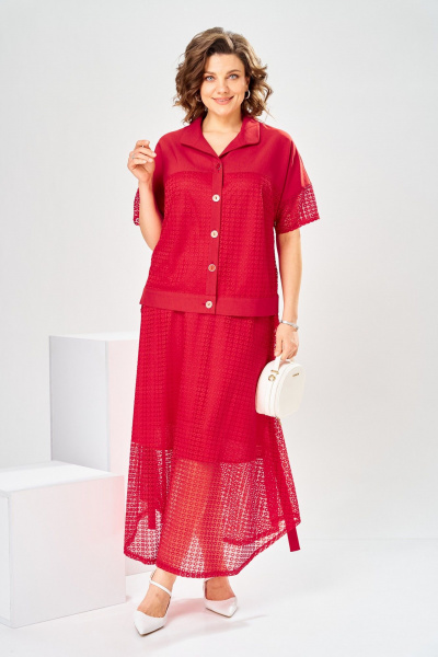 Жакет, юбка Romanovich Style 2-2904 красный - фото 2