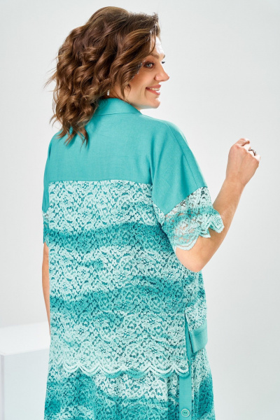 Жакет, юбка Romanovich Style 2-2904 бирюзовый - фото 7