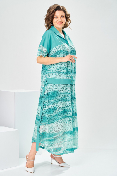 Жакет, юбка Romanovich Style 2-2904 бирюзовый - фото 3