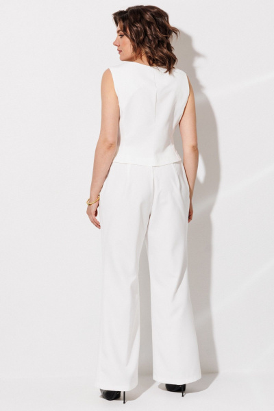 Брюки, жакет, топ ANASTASIA MAK 1123 красный+молочный - фото 9