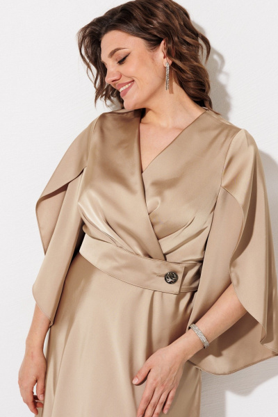 Платье ANASTASIA MAK 1309 песочный - фото 6