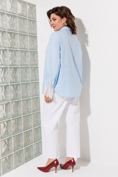 Блуза ANASTASIA MAK 1352 голубой - фото 7