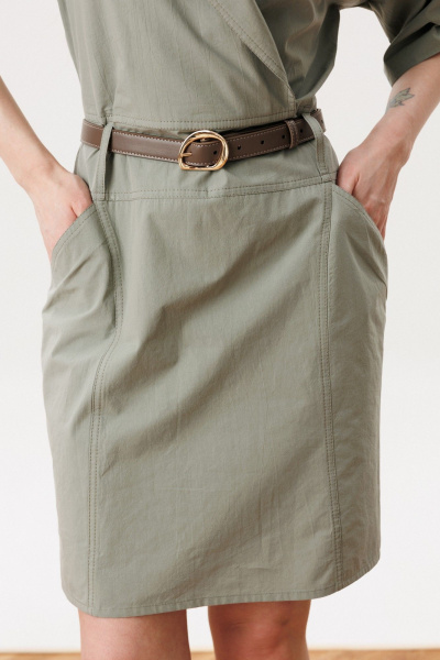 Платье Диомант 2176 олива - фото 9