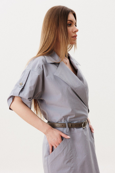 Платье Диомант 2176 серо-голубой - фото 12