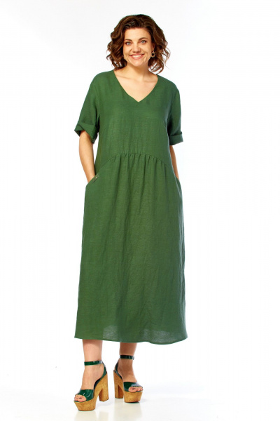 Платье Диомант 2172 зеленый - фото 5