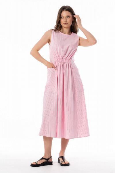 Платье SILVERSPICE S-5645 розовый - фото 2