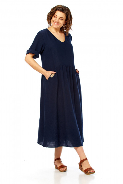 Платье Диомант 2182 синий - фото 7