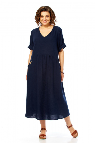 Платье Диомант 2182 синий - фото 6