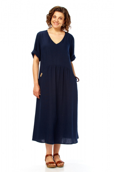 Платье Диомант 2182 синий - фото 5