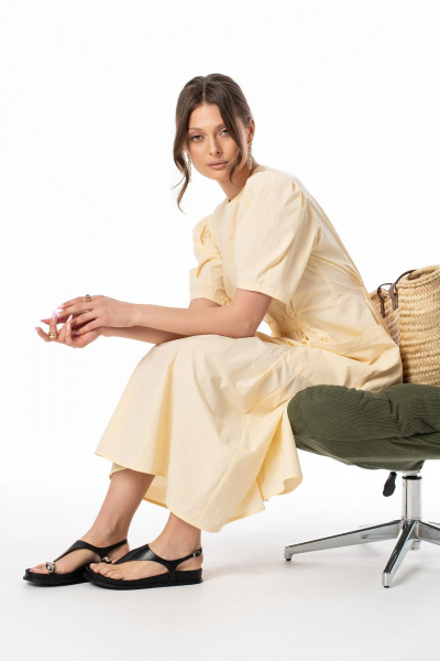 Платье SILVERSPICE S-5644 желтый - фото 9