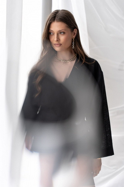 Блуза, шорты SILVERSPICE S-8669 черный - фото 11