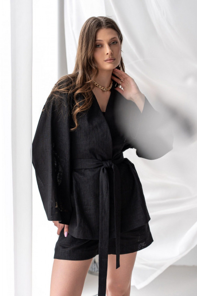 Блуза, шорты SILVERSPICE S-8669 черный - фото 10
