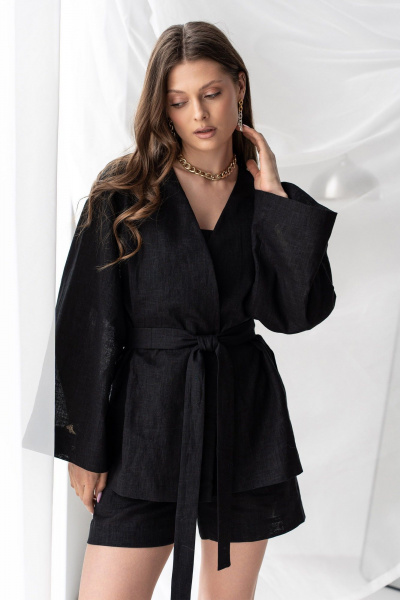 Блуза, шорты SILVERSPICE S-8669 черный - фото 9