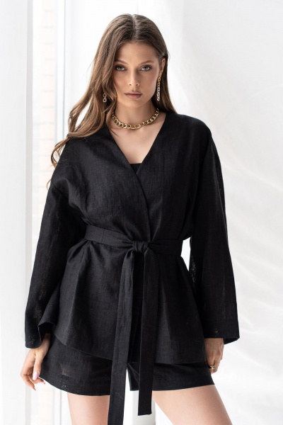 Блуза, шорты SILVERSPICE S-8669 черный - фото 8