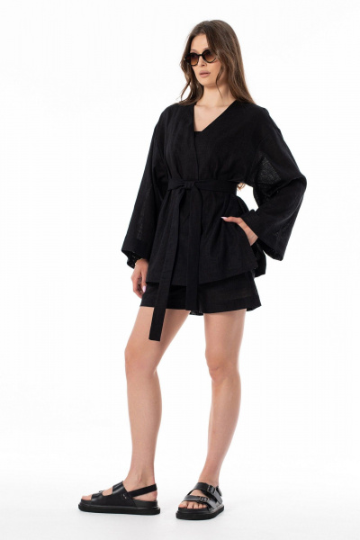 Блуза, шорты SILVERSPICE S-8669 черный - фото 3