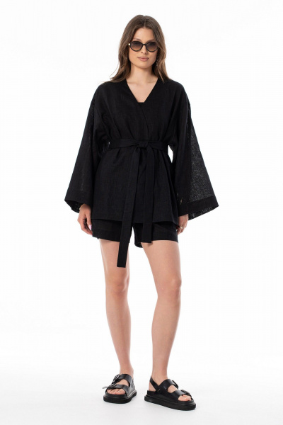 Блуза, шорты SILVERSPICE S-8669 черный - фото 2