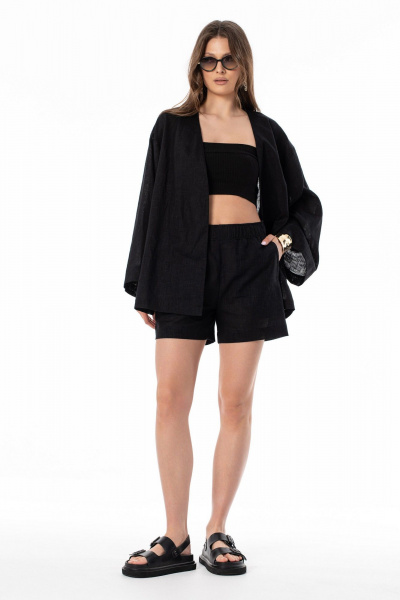 Блуза, шорты SILVERSPICE S-8669 черный - фото 1