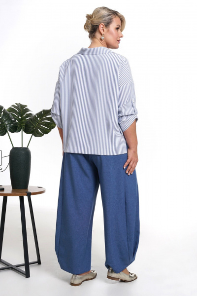 Брюки, жакет Alani Collection 2347 синий - фото 4