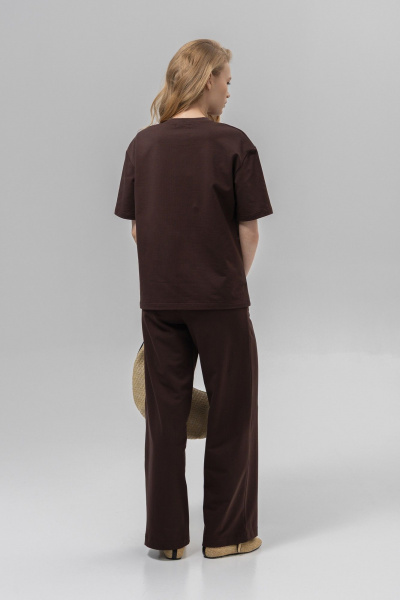 Блуза, брюки Romgil РП0135-ХЛ4 шоколадный - фото 3