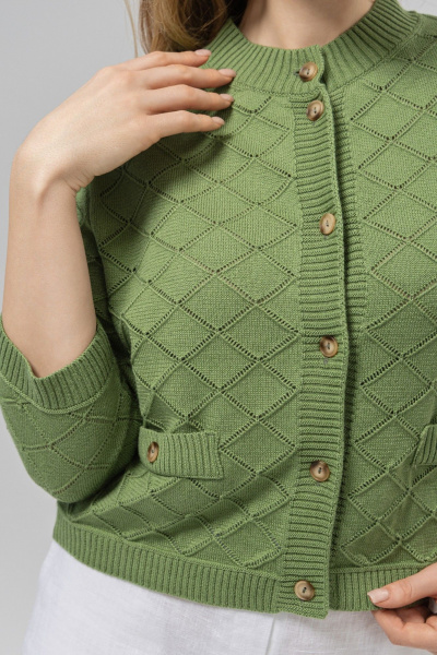 Жакет Romgil РВ0162-ХЛ4 зеленая_оливка - фото 3
