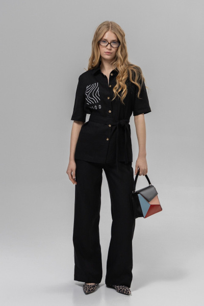 Блуза Romgil РТ0150-ЛЕ4 черный - фото 2