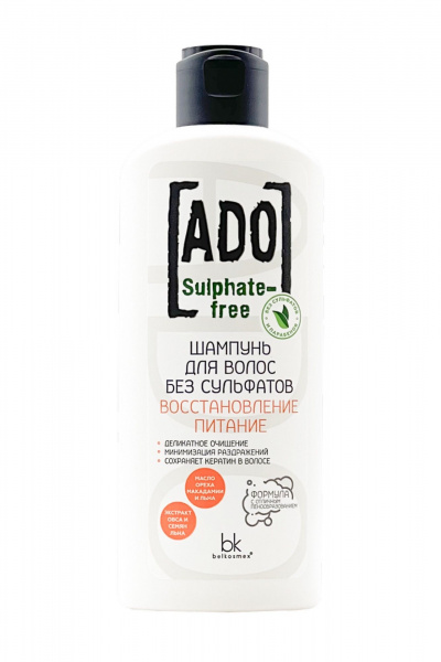  Belkosmex ADO Шампунь без сульфатов восстановление питание - фото 1