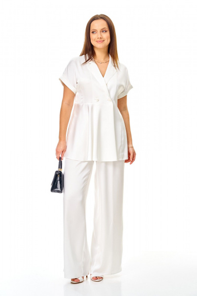 Блуза, брюки T&N 7748 молочный - фото 1