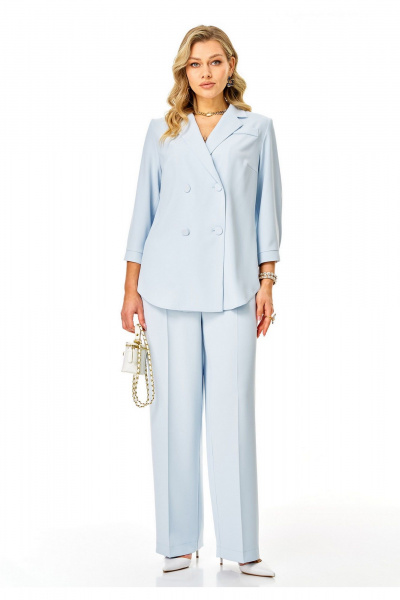 Брюки, жакет Твой имидж 2404 небесно-голубой - фото 2