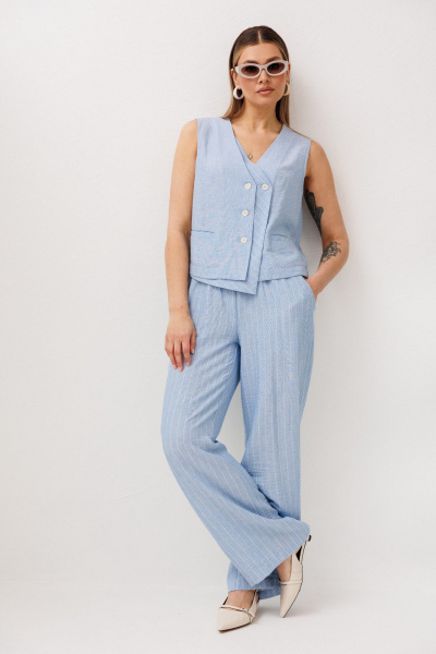 Брюки, жилет Fantazia Mod 5412 голубой - фото 1