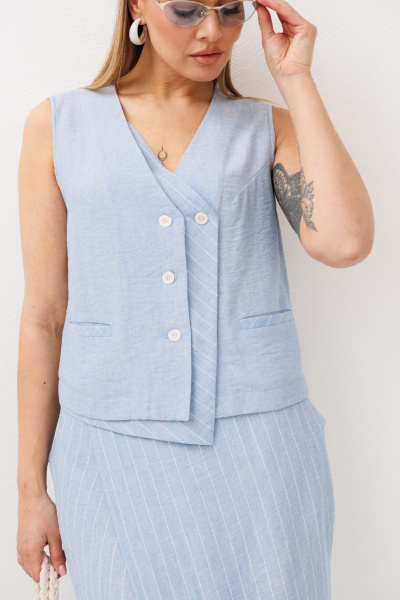 Жилет, юбка Fantazia Mod 5410 голубой - фото 3