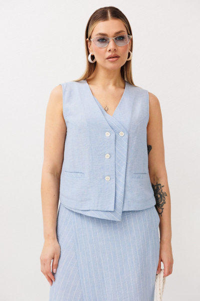 Жилет, юбка Fantazia Mod 5410 голубой - фото 2