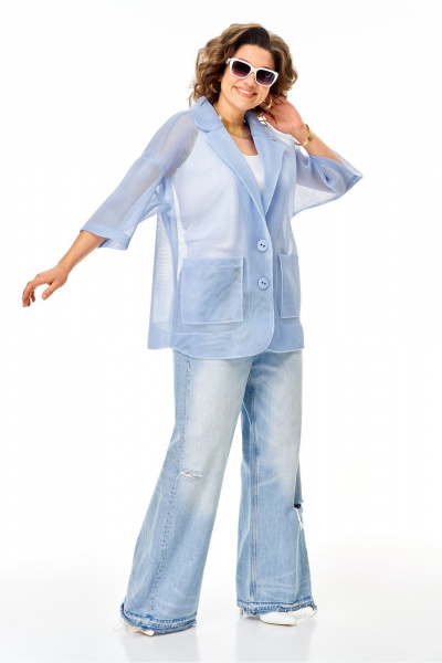 Жакет Anastasia м-1349.1 голубой - фото 8