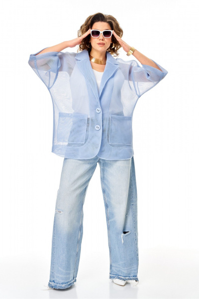 Жакет Anastasia м-1349.1 голубой - фото 7