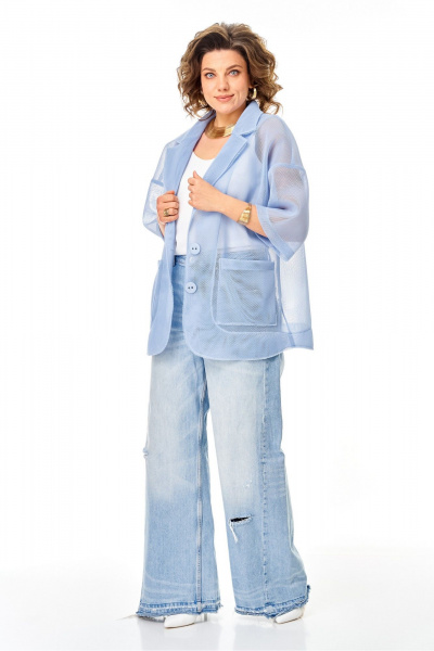 Жакет Anastasia м-1349.1 голубой - фото 4