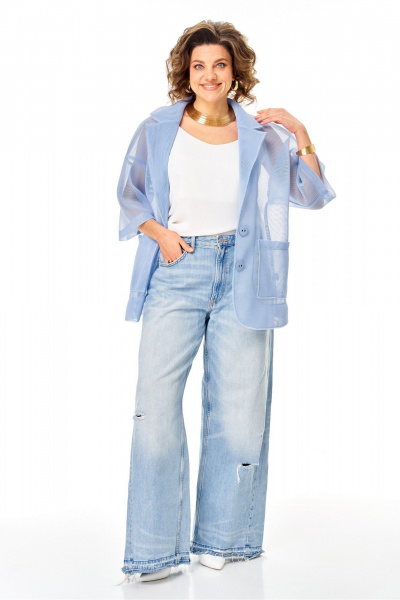 Жакет Anastasia м-1349.1 голубой - фото 2