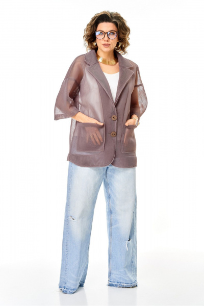 Жакет Anastasia м-1349.1 шоколадный - фото 4