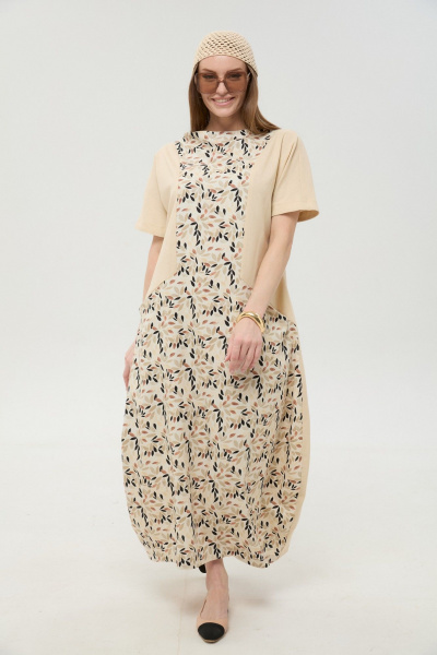 Платье NikVa 1052-1 песок_и_песочный_мультиколор - фото 2