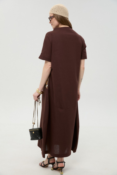 Платье NikVa 1052-2 шоколад_и_шоколадный_мультиколор - фото 6