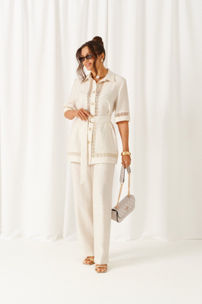 Блуза, брюки Beautiful&Free 6461 белый - фото 2