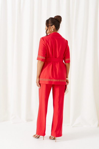 Блуза, брюки Beautiful&Free 6461 красный - фото 10