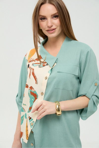 Жакет NikVa 902-17 мята_и_бохо_мультиколор - фото 2