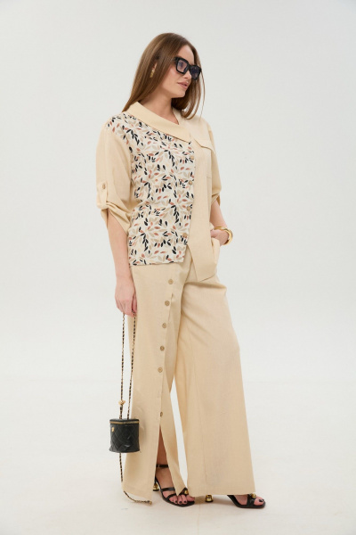 Жакет NikVa 902-18 песок_и_песочный_мультиколор - фото 6