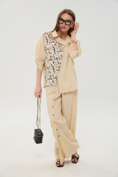 Жакет NikVa 902-18 песок_и_песочный_мультиколор - фото 5