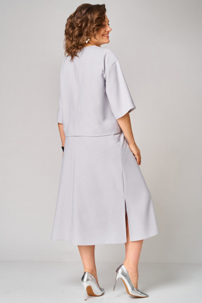 Жакет, юбка Мишель стиль 1368 серый - фото 7