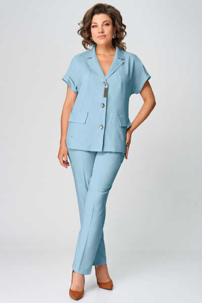 Брюки, жакет Мишель стиль 1279-1 голубой - фото 1