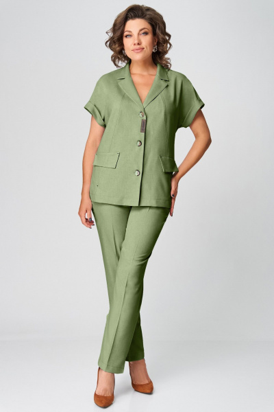 Брюки, жакет Мишель стиль 1279-1 хаки - фото 2