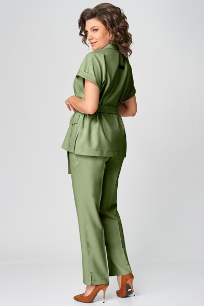 Брюки, жакет Мишель стиль 1279-1 хаки - фото 4